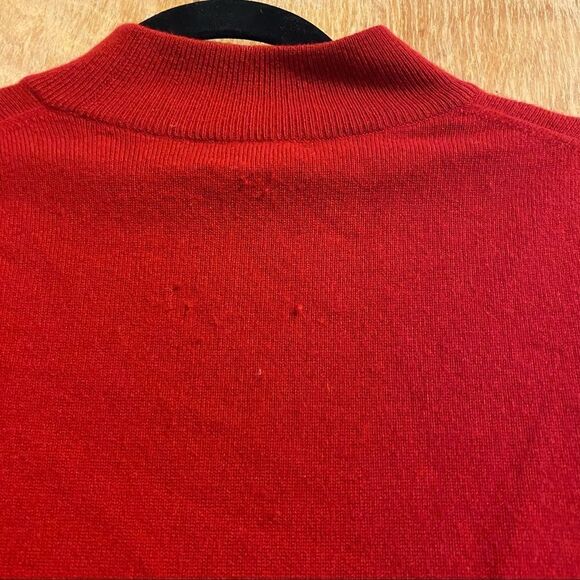 Charter Club 100% Cashmere Red Turtleneck Christmas Sweater - Picture 12 of 12